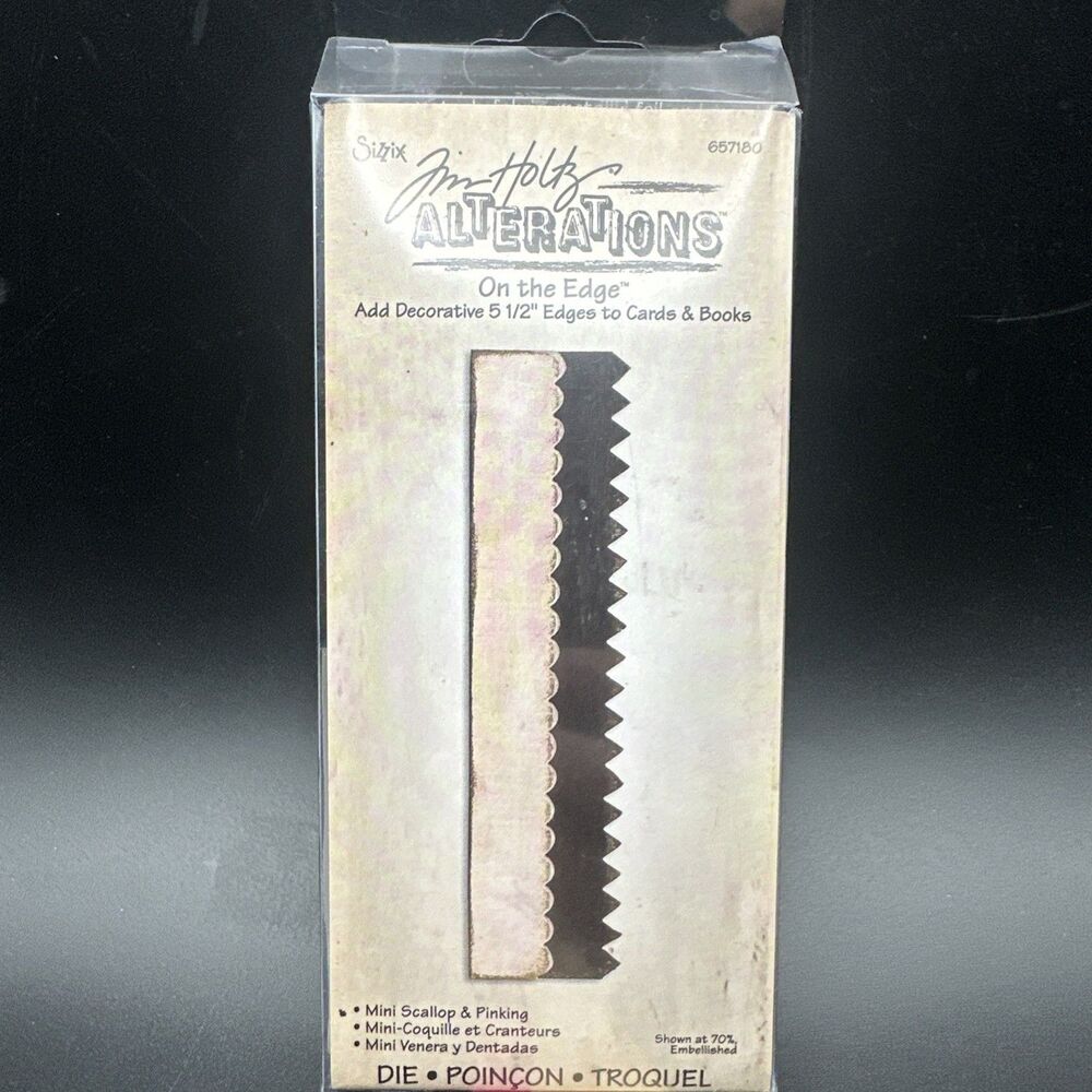 Sizzix Tim Holtz Alterations Mini Scallop & Pinking 657180 On the Edge Die